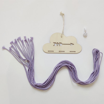 Ziemeļvalstu koka mākoņa mazuļu matu klipšu turētājs Princeses meitenes matu sprādzes matu sprādzes uzglabāšanas kulonu rotaslietas organizators sienas rotājumi