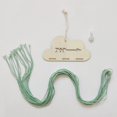 Ziemeļvalstu koka mākoņa mazuļu matu klipšu turētājs Princeses meitenes matu sprādzes matu sprādzes uzglabāšanas kulonu rotaslietas organizators sienas rotājumi