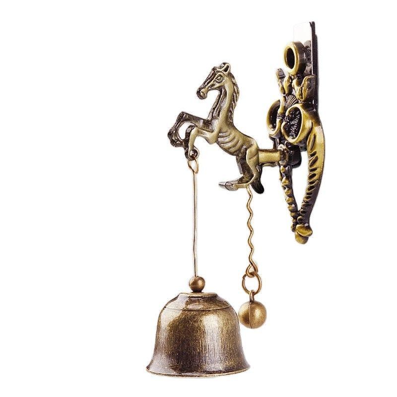 Novo metalno željezno zvono na vjetru, retro životinjsko zvono na vratima, zidni ukras, konj, slon, sova u obliku