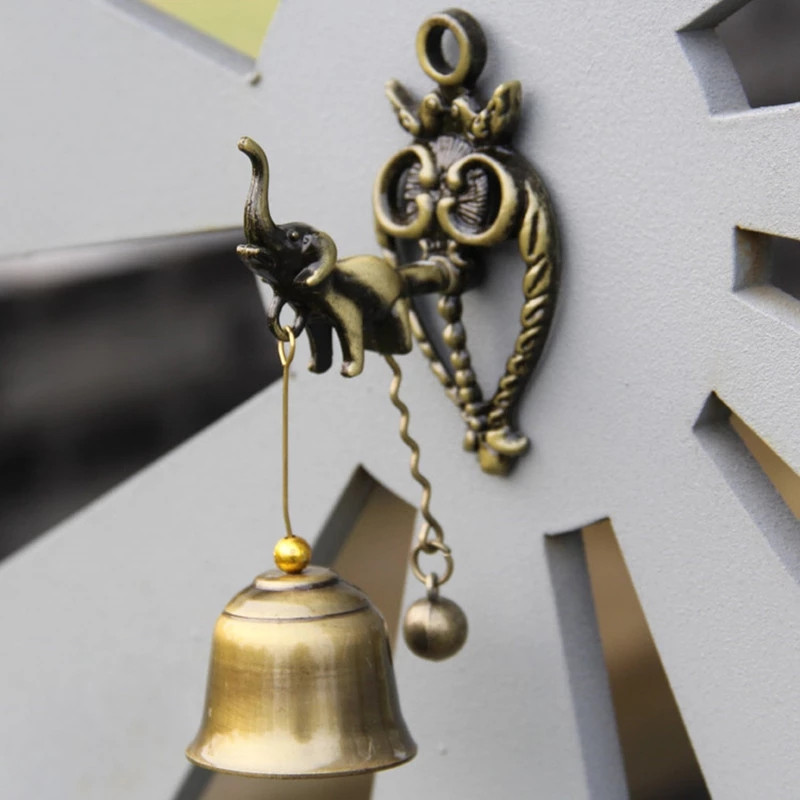 Novo metalno željezno zvono na vjetru, retro životinjsko zvono na vratima, zidni ukras, konj, slon, sova u obliku