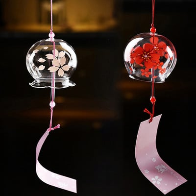 1PC Wind Bell Japan Wind Chimes Ručno izrađena staklena Furin Spa kuhinja uredski dekor japanski sobni dekor za uređenje doma Party