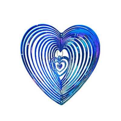 Geometrinis menas Širdies vėjo suktukas Kiemo menas plakantis širdis vėjo suktukas Balkonas lauko sodo puošmena Ornamentas svajonių gaudyklė
