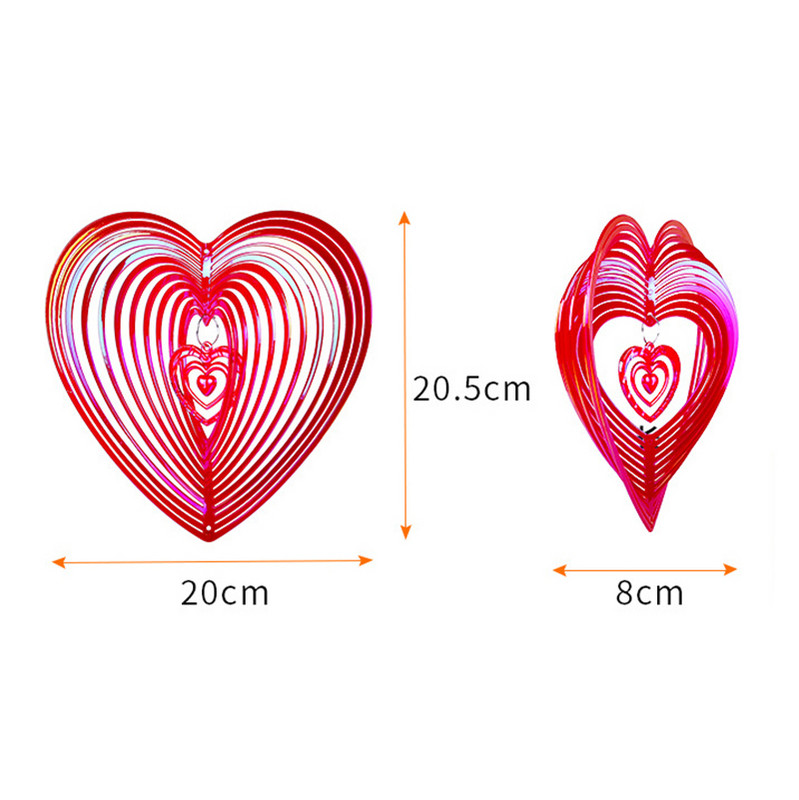 Geometrinis menas Širdies vėjo suktukas Kiemo menas plakantis širdis vėjo suktukas Balkonas lauko sodo puošmena Ornamentas svajonių gaudyklė