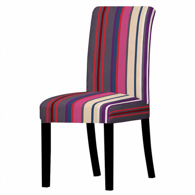 Šarene pruge Navlaka za blagovaonske stolice Spandex Elastična navlaka za stolice Rastezljive navlake za stolice za vjenčanje Blagovaonica