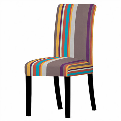 Šarene pruge Navlaka za blagovaonske stolice Spandex Elastična navlaka za stolice Rastezljive navlake za stolice za vjenčanje Blagovaonica