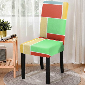 Γεωμετρικό κάλυμμα καρέκλας τραπεζαρίας Ελαστική θήκη καρέκλας καρέκλα γραφείου Προστατευτικά καλύμματα καρέκλας για δείπνο γάμου Τραπεζαρία