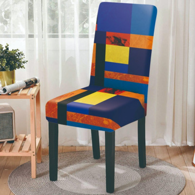 Ģeometrisks ēdamistabas krēsla pārvalks Elastīgs krēsla pārvalks Biroja krēslu aizsargkrēslu pārvalki kāzu banketu ēdamzālē