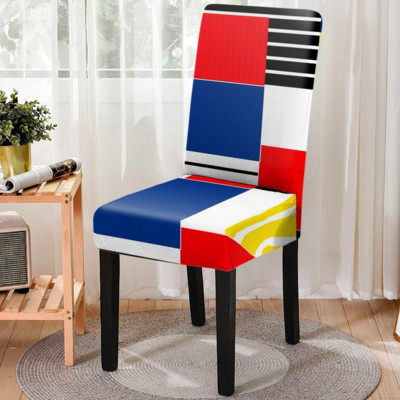 Ģeometrisks ēdamistabas krēsla pārvalks Elastīgs krēsla pārvalks Biroja krēslu aizsargkrēslu pārvalki kāzu banketu ēdamzālē