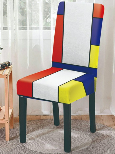 Ģeometrisks ēdamistabas krēsla pārvalks Elastīgs krēsla pārvalks Biroja krēslu aizsargkrēslu pārvalki kāzu banketu ēdamzālē