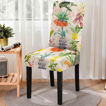 1PC Κάλυμμα καρέκλας Pastoral Style Ελαστικό Καλύμματα Καρέκλας Τραπεζαρίας Spandex Stretch Ελαστική Θήκη Καρέκλας Γραφείου Αντι-βρώμικα αφαιρούμενη