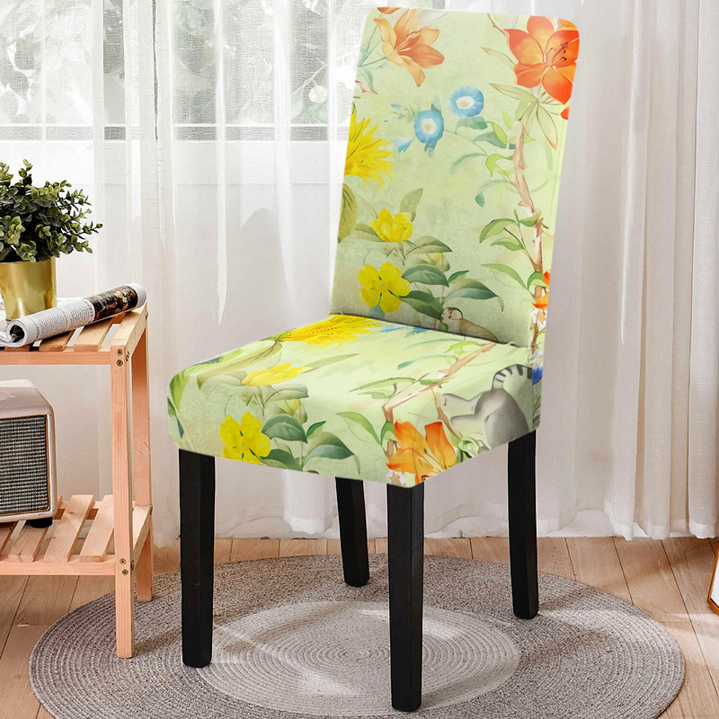 1 gab. Pastorāla stila krēsla pārvalks Elastīgs ēdamistabas krēsla pārvalks spandekss, elastīgs, elastīgs biroja krēsla futrālis, noņemams pret netīrumiem