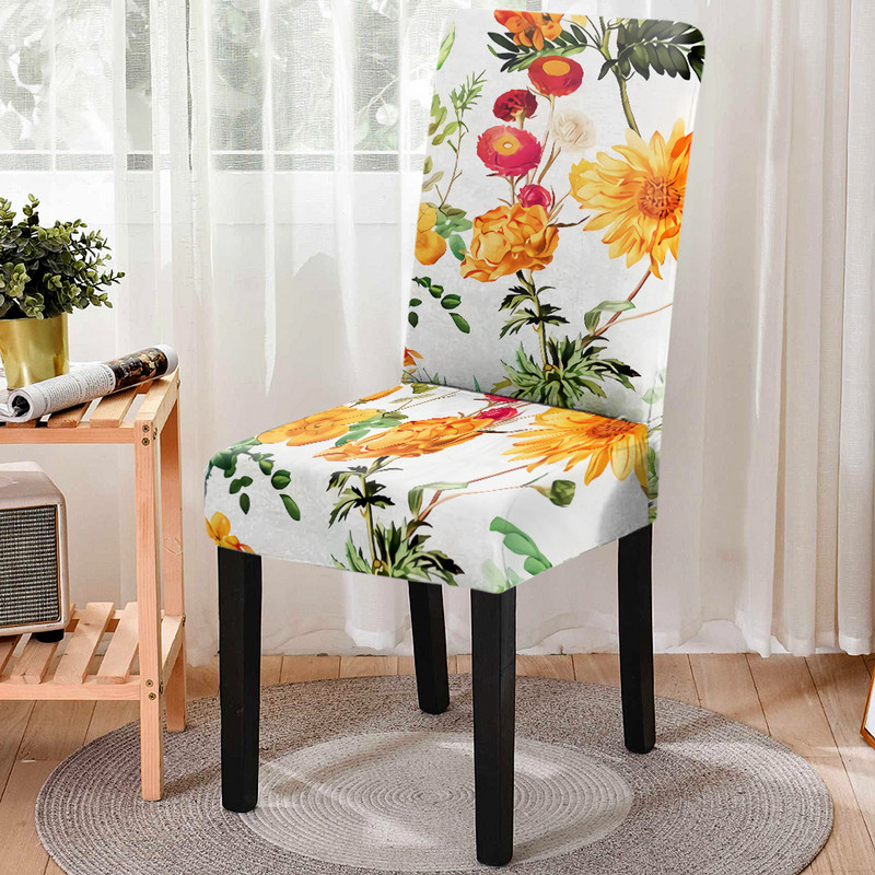 1 gab. Pastorāla stila krēsla pārvalks Elastīgs ēdamistabas krēsla pārvalks spandekss, elastīgs, elastīgs biroja krēsla futrālis, noņemams pret netīrumiem