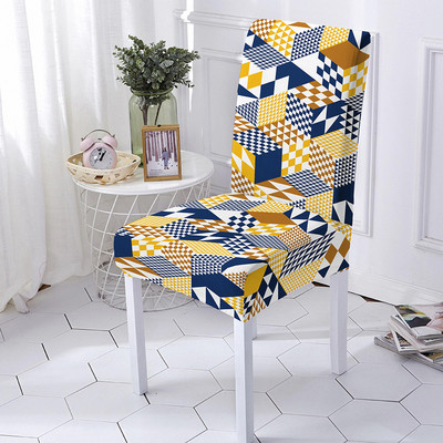 Marmora ģeometrijas krēsla pārvalks Ēdamistabas Elastīgi Krēslu Pārvalki Spandekss Elastīgie Elastīgie Ēdamistabas Krēslu Korpuss Pretnetīrumi Noņemams 1Gb