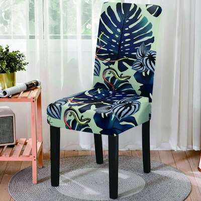 Tropical Plant Stretch székhuzat Nordic Style Spandex irodai székhuzatok Koszosodásgátló üléshuzatok bankett-esküvőre