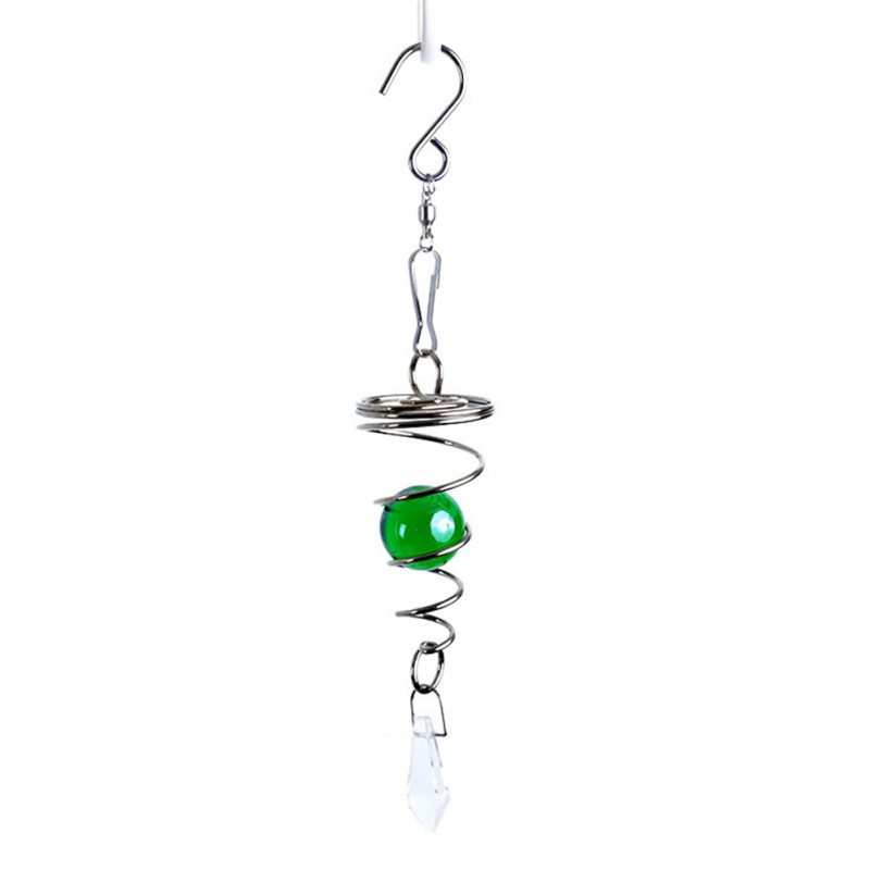 Νέα Crystal Wind Chimes Γυάλινη μπάλα Σπιράλ ουρά Wind Spinner Κρεμαστό παράθυρο Διακόσμηση κρεβατοκάμαρας Διακόσμηση σπιτιού εσωτερικού χώρου Δώρα για κορίτσια