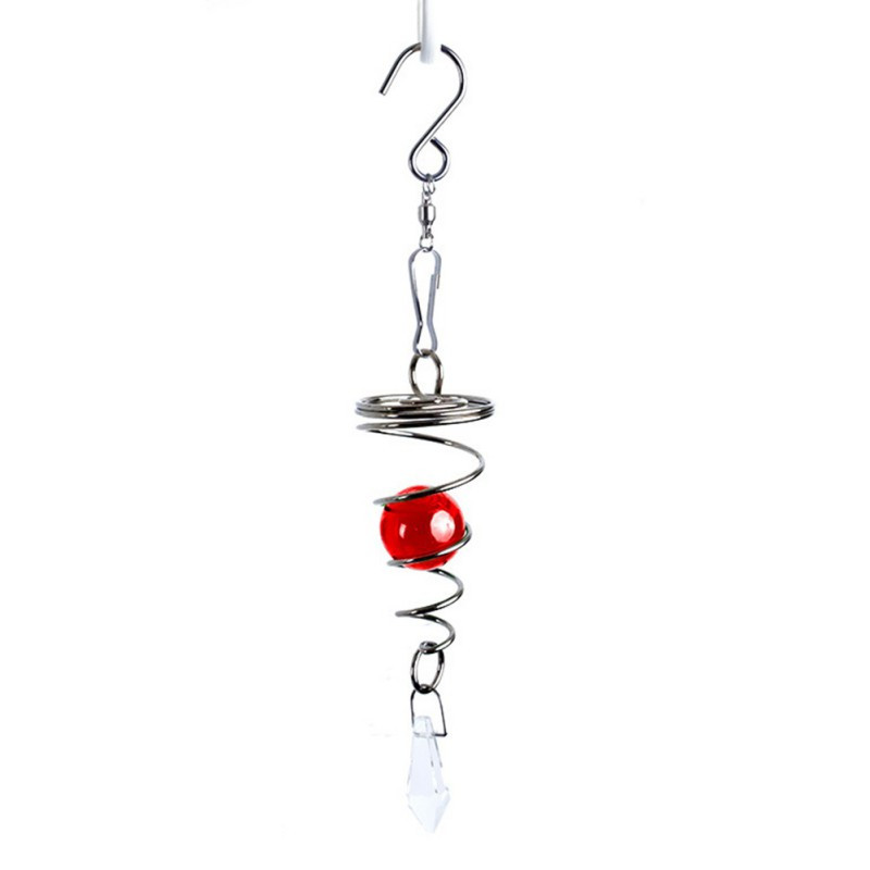 Νέα Crystal Wind Chimes Γυάλινη μπάλα Σπιράλ ουρά Wind Spinner Κρεμαστό παράθυρο Διακόσμηση κρεβατοκάμαρας Διακόσμηση σπιτιού εσωτερικού χώρου Δώρα για κορίτσια