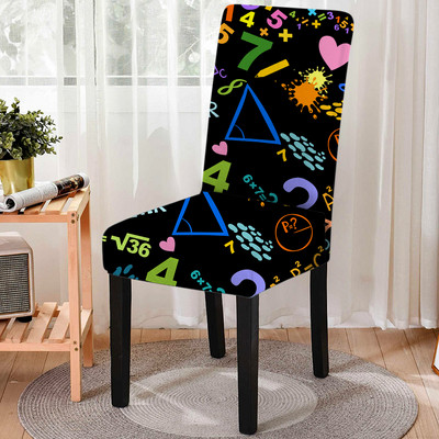 Ziemeļvalstu stila ģeometrisks ziedu puķains ēdamistabas krēsla pārvalks Noņemams pret netīrumiem virtuves sēdekļa futrālis Stretch krēsla pārvalks banketam