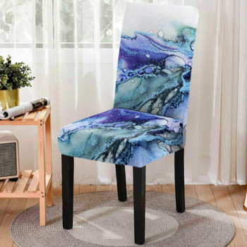 Акварел Универсален размер Устойчив на прах Еластичен калъф за стол Разтегателен калъф за стол Калъфи за седалки за трапезария Декор на сватбено парти