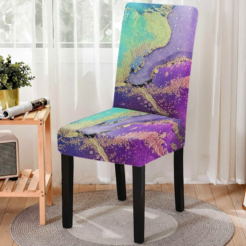 Akvareļa universāla izmēra putekļu necaurlaidīgs elastīgs krēsla pārvalks Stretch krēsla pārvalks sēdekļu pārvalki ēdamistabas kāzu ballīšu dekorēšanai