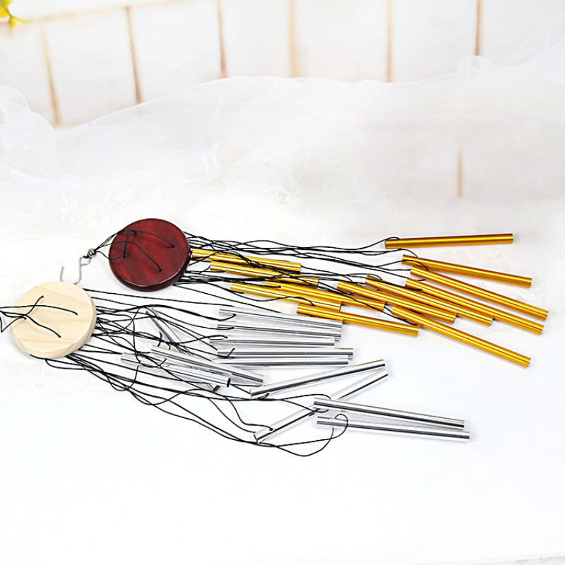 3 вида външни метални вятърни камбанки 18-инчови дворни градински тръби Bell Copper Антични вятърни камбанки Стенен домашен декор Дървени вятърни