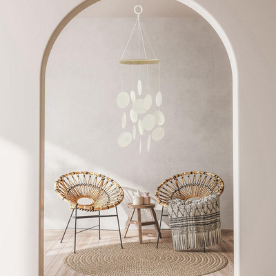 „Shell Wind Chimes Sympathy“ memorialiniai vėjo varpeliai, skirti Yard lauko namų ir patalpų papuošimui