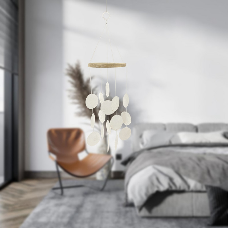 „Shell Wind Chimes Sympathy“ memorialiniai vėjo varpeliai, skirti Yard lauko namų ir patalpų papuošimui