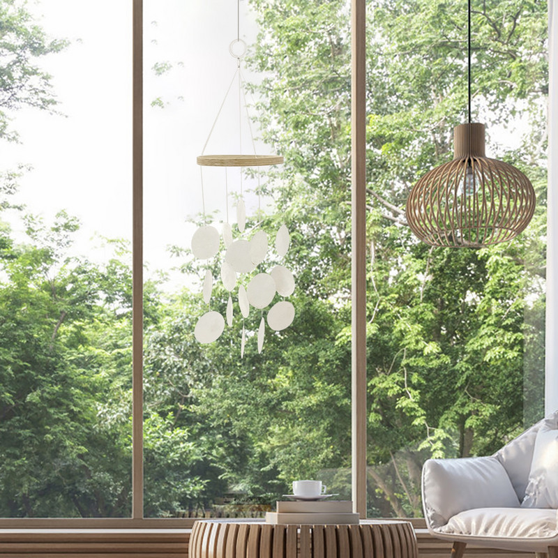 „Shell Wind Chimes Sympathy“ memorialiniai vėjo varpeliai, skirti Yard lauko namų ir patalpų papuošimui