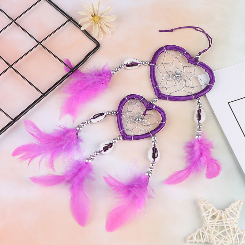 1 vnt. Indijos meilės svajonių gaudyklė vėjo varpeliai, plunksnų puošmena, namų puošmena, pakabinama puošmena rankų darbo pakabinama dovana