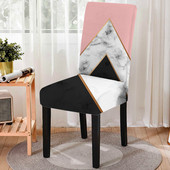 Geometrinis valgomojo kėdės užvalkalas spandex elastingas kėdės užvalkalas, apsaugantis nuo nešvarumų virtuvės sėdynės dėklas, tamprus kėdės užvalkalas banketui