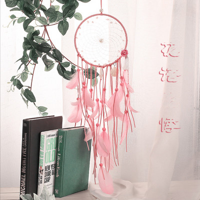 Ručno rađeno srce djevojke Vintage perje Hvatači snova Perje Zidna soba za vješanje automobila Ukras za dom Supstanca Dreamcatcher Ornament