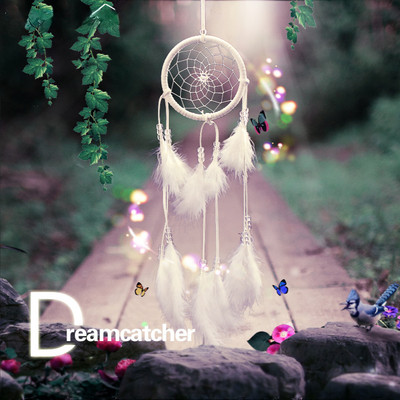 Ručno rađeno srce djevojke Vintage perje Hvatači snova Perje Zidna soba za vješanje automobila Ukras za dom Supstanca Dreamcatcher Ornament
