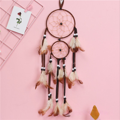Ručno rađeno srce djevojke Vintage perje Hvatači snova Perje Zidna soba za vješanje automobila Ukras za dom Supstanca Dreamcatcher Ornament