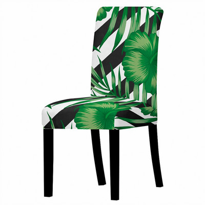 Tropical Plants Stretch tooli kate söögitoa jaoks Prinditoolide katted kõrgel seljatoel elutoapeo pulmade banketi sisekujunduseks