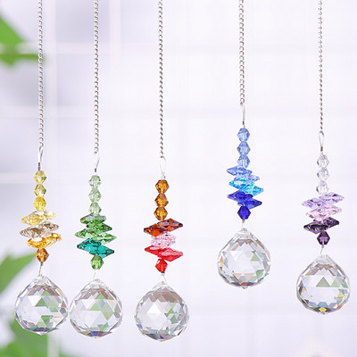 1 bucăți agățat bile de cristal suncatcher prisme curcubeu pandantive nunta grădină decorațiuni cadouri