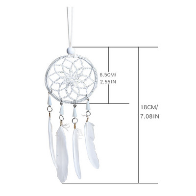 Κορίτσι Heart Dream Catcher Εθνικά στολίδια με φτερά Κορδέλες δαντέλα Φτερά τυλιγμένα φώτα για κορίτσια Διακόσμηση δωματίου Dreamcatcher