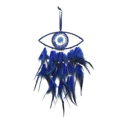Κορίτσι Heart Dream Catcher Εθνικά στολίδια με φτερά Κορδέλες δαντέλα Φτερά τυλιγμένα φώτα για κορίτσια Διακόσμηση δωματίου Dreamcatcher