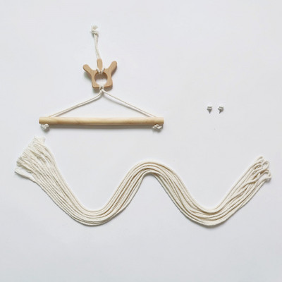 Дървен държач за бебешки щипки за коса Карикатура Органайзер за ленти за коса Монтиран на стена Поставка за съхранение на бижута за момичета за декорация на стая Орнаменти