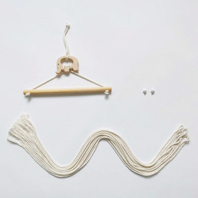 Дървен държач за бебешки щипки за коса Карикатура Органайзер за ленти за коса Монтиран на стена Поставка за съхранение на бижута за момичета за декорация на стая Орнаменти