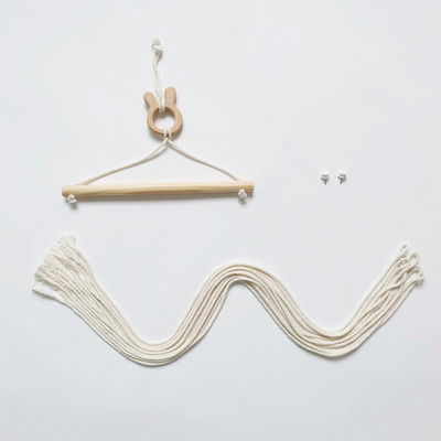 Дървен държач за бебешки щипки за коса Карикатура Органайзер за ленти за коса Монтиран на стена Поставка за съхранение на бижута за момичета за декорация на стая Орнаменти