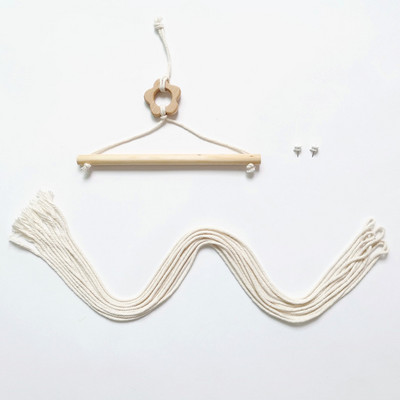 Дървен държач за бебешки щипки за коса Карикатура Органайзер за ленти за коса Монтиран на стена Поставка за съхранение на бижута за момичета за декорация на стая Орнаменти