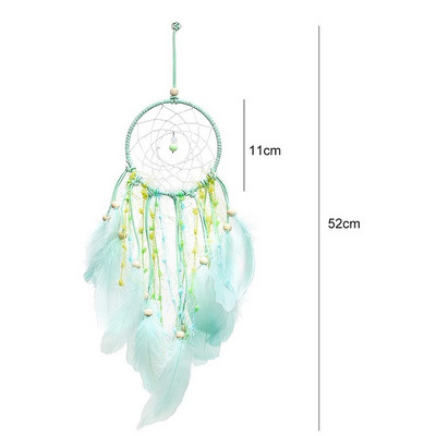 Sulgede käsitöö unenäopüüdja Pruunid tuulekellad Käsitsi valmistatud unenäopüüdja võrk seinale riputatava auto kodukaunistamiseks