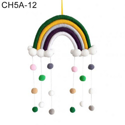 Pletena dugina kugla privjesak Viseći ukras za dječju sobu Balkon Dekoracija zidova doma Ručno tkani viseći ukras duginog dizajna