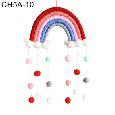 Pletena dugina kugla privjesak Viseći ukras za dječju sobu Balkon Dekoracija zidova doma Ručno tkani viseći ukras duginog dizajna