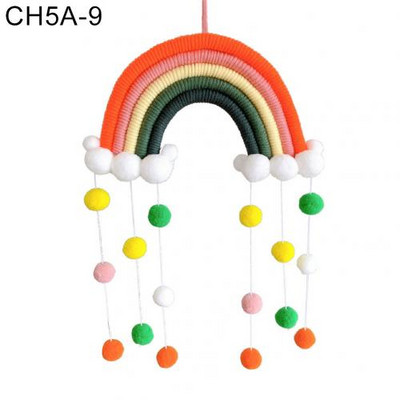 Pletena dugina kugla privjesak Viseći ukras za dječju sobu Balkon Dekoracija zidova doma Ručno tkani viseći ukras duginog dizajna