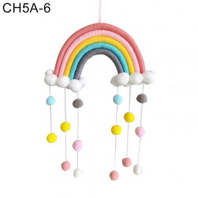 Pletena dugina kugla privjesak Viseći ukras za dječju sobu Balkon Dekoracija zidova doma Ručno tkani viseći ukras duginog dizajna