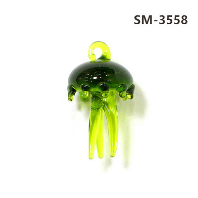 2Gb sudraba folija jaukas medūzas mini figūriņas stikla kulons akvārija dekoru piederumi modes DIY sieviešu rotaslietu izgatavošanas piederumi