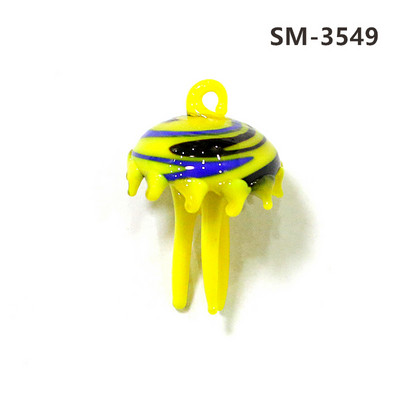 2Gb sudraba folija jaukas medūzas mini figūriņas stikla kulons akvārija dekoru piederumi modes DIY sieviešu rotaslietu izgatavošanas piederumi