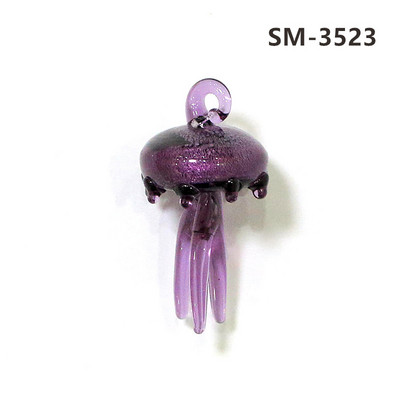 2Gb sudraba folija jaukas medūzas mini figūriņas stikla kulons akvārija dekoru piederumi modes DIY sieviešu rotaslietu izgatavošanas piederumi