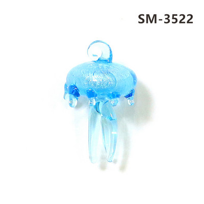 2Gb sudraba folija jaukas medūzas mini figūriņas stikla kulons akvārija dekoru piederumi modes DIY sieviešu rotaslietu izgatavošanas piederumi