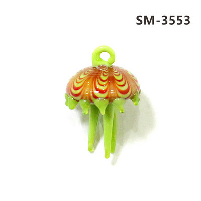 2Gb sudraba folija jaukas medūzas mini figūriņas stikla kulons akvārija dekoru piederumi modes DIY sieviešu rotaslietu izgatavošanas piederumi